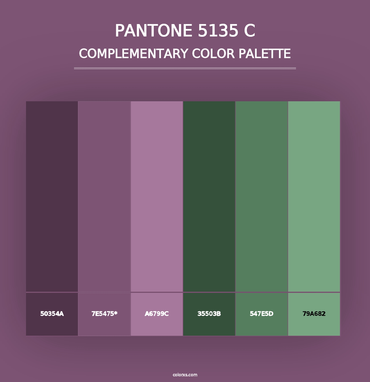 PANTONE 5135 C - Complementary Color Palette