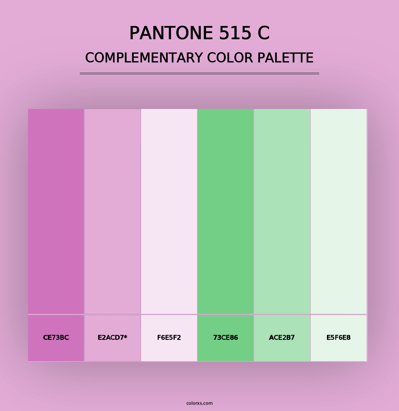 PANTONE 515 C - Complementary Color Palette