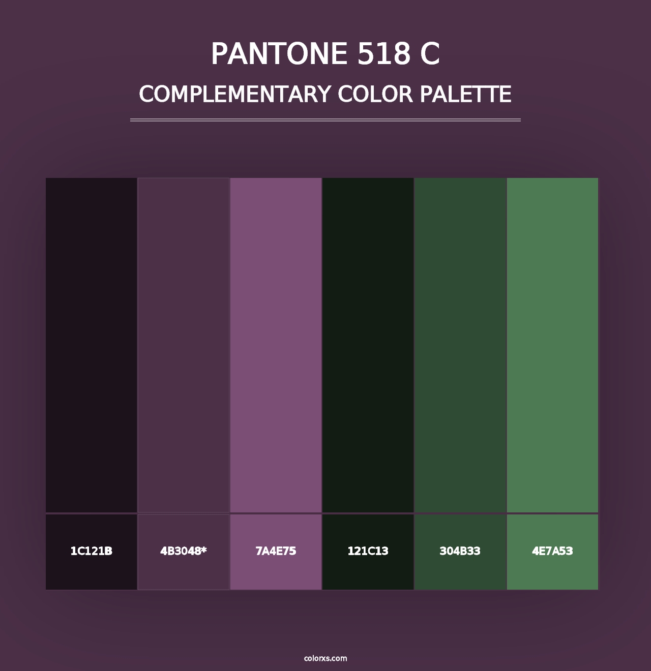 PANTONE 518 C - Complementary Color Palette