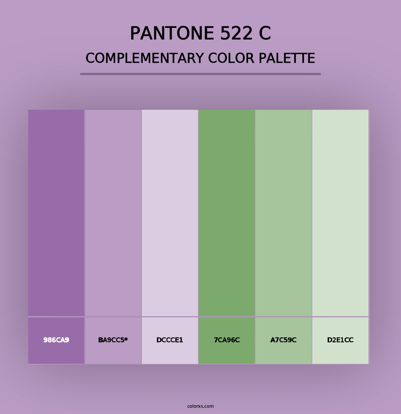 PANTONE 522 C - Complementary Color Palette