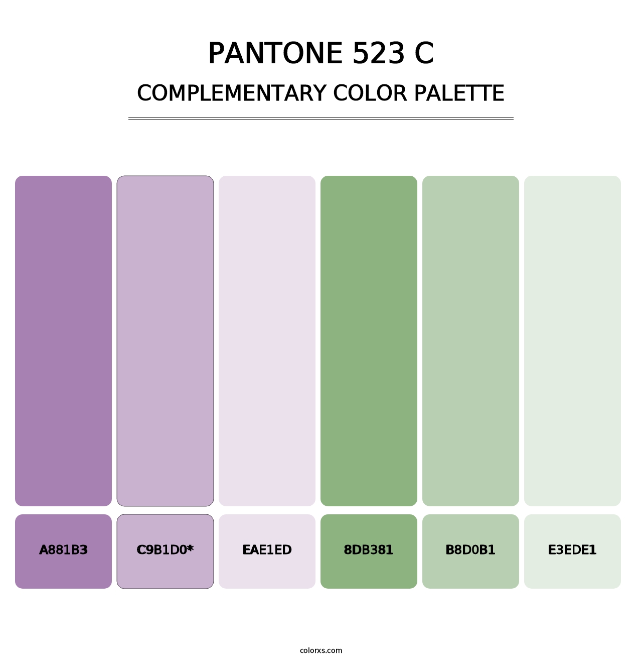 PANTONE 523 C - Complementary Color Palette