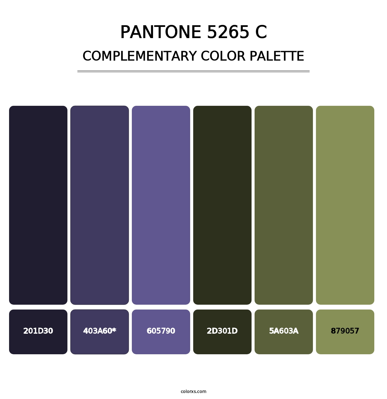 PANTONE 5265 C - Complementary Color Palette