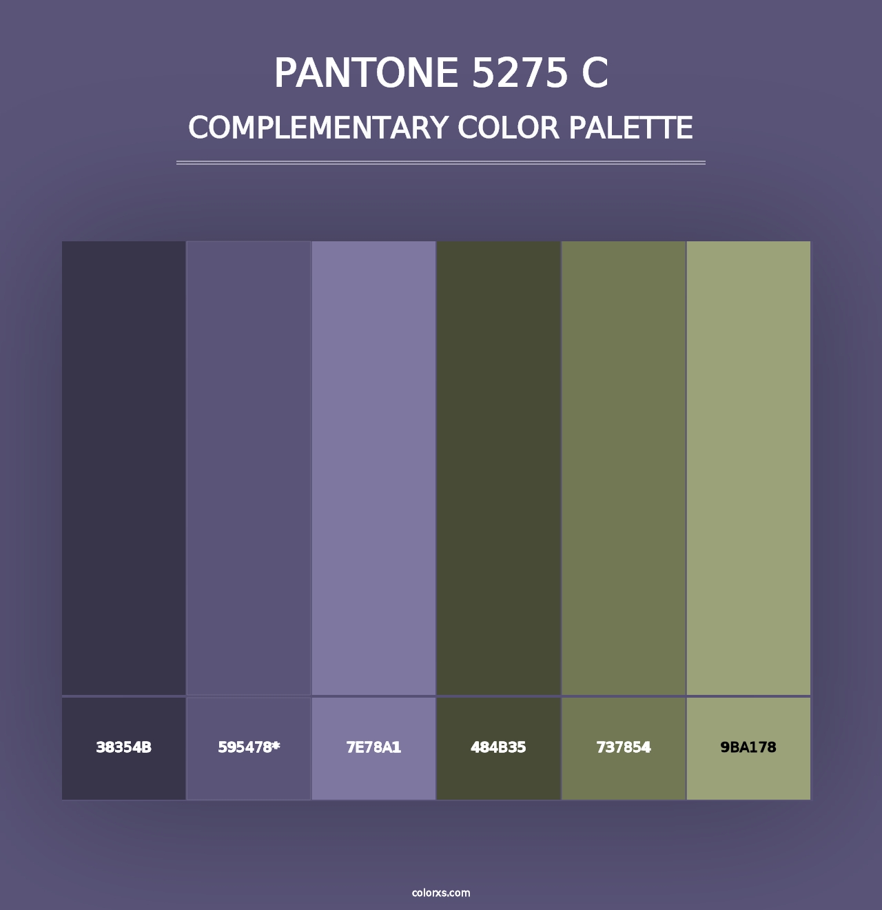 PANTONE 5275 C - Complementary Color Palette