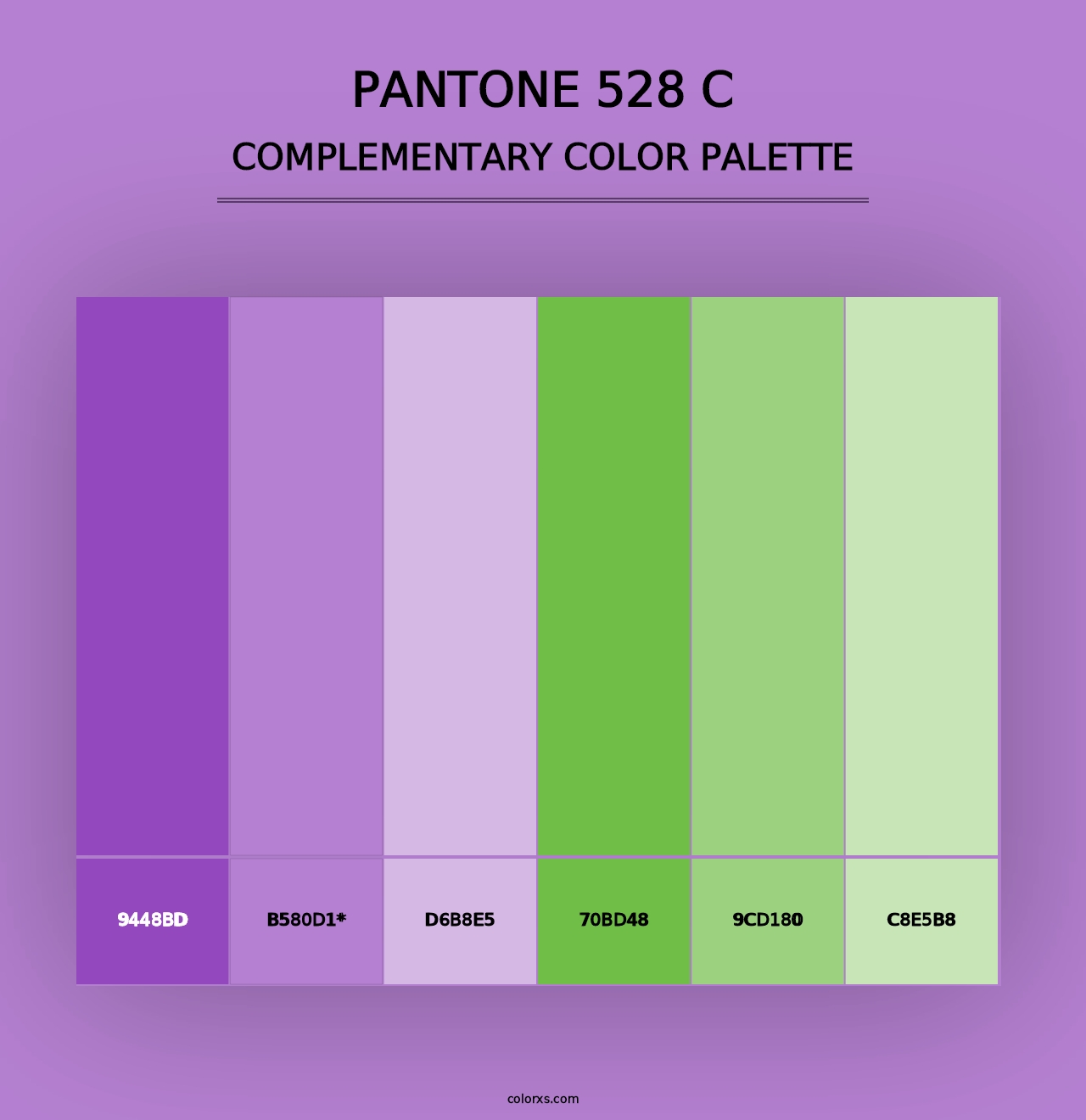 PANTONE 528 C - Complementary Color Palette