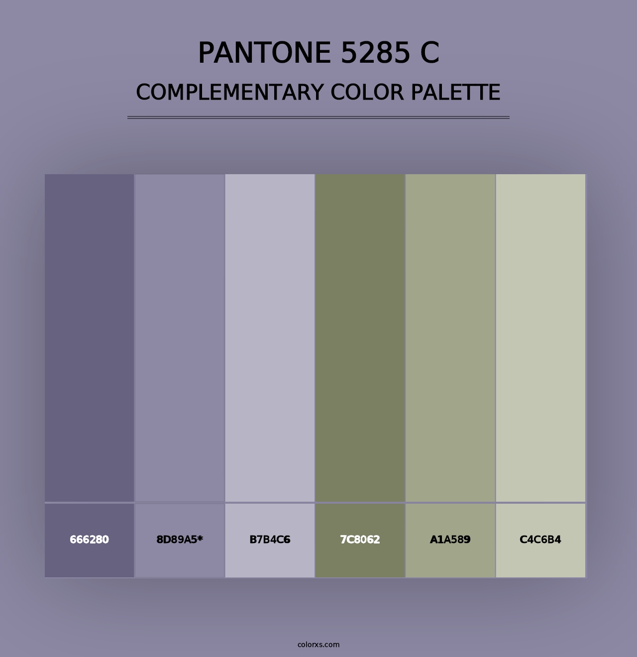 PANTONE 5285 C - Complementary Color Palette