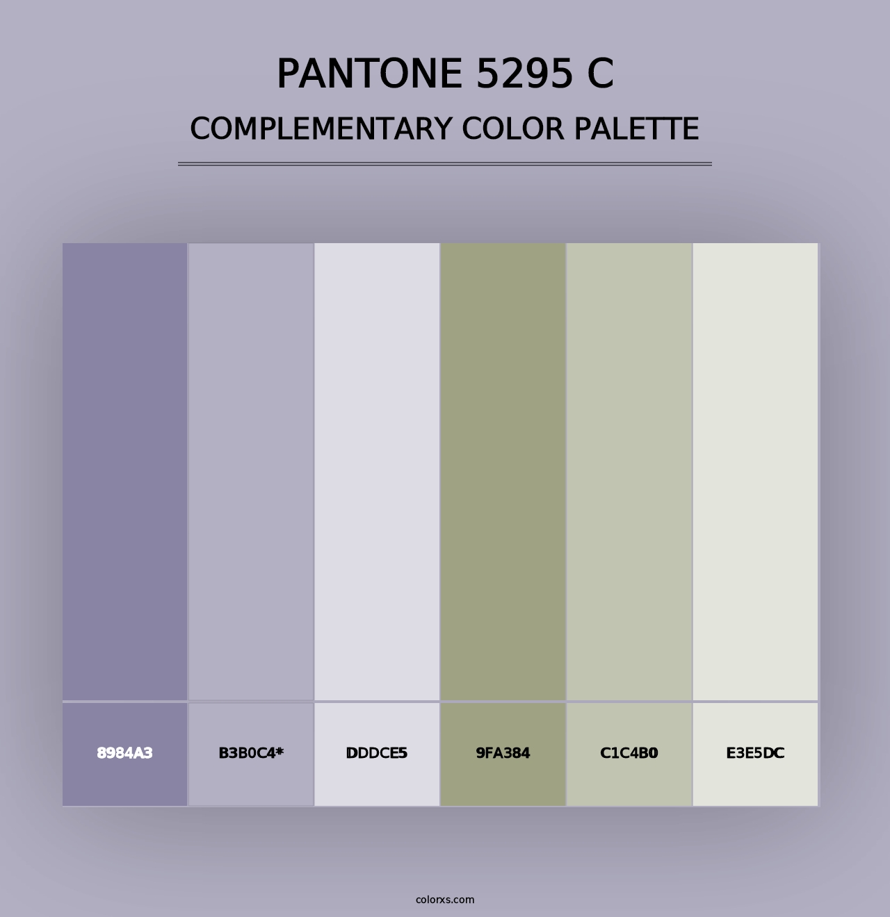 PANTONE 5295 C - Complementary Color Palette