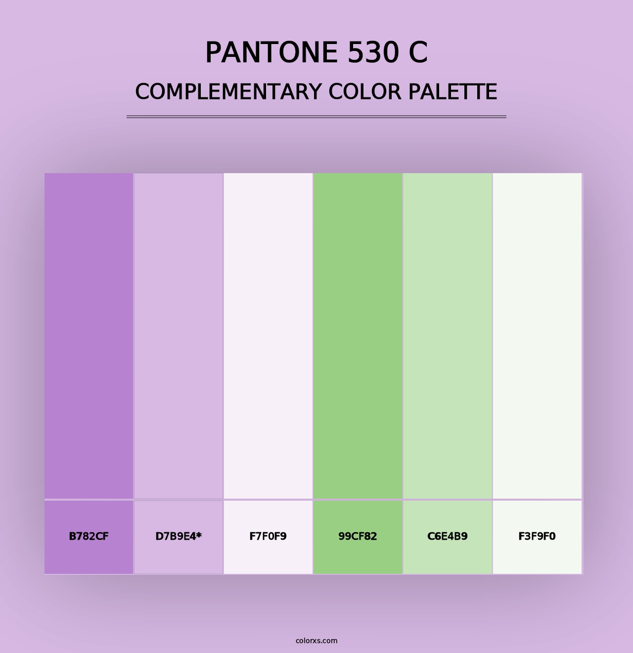 PANTONE 530 C - Complementary Color Palette