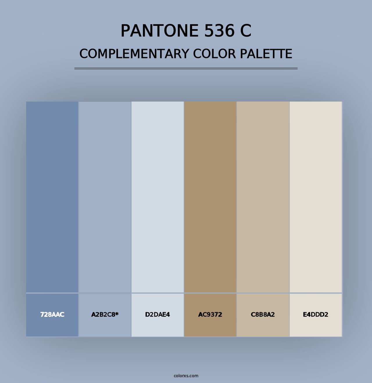 PANTONE 536 C - Complementary Color Palette