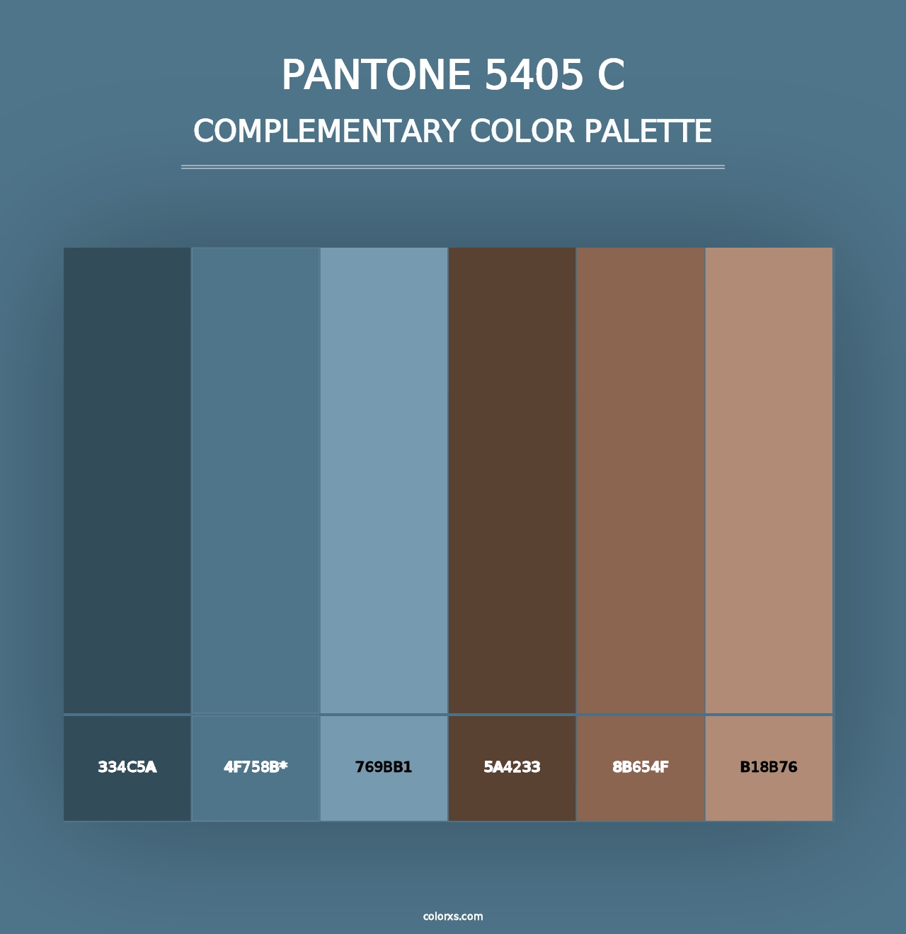 PANTONE 5405 C - Complementary Color Palette