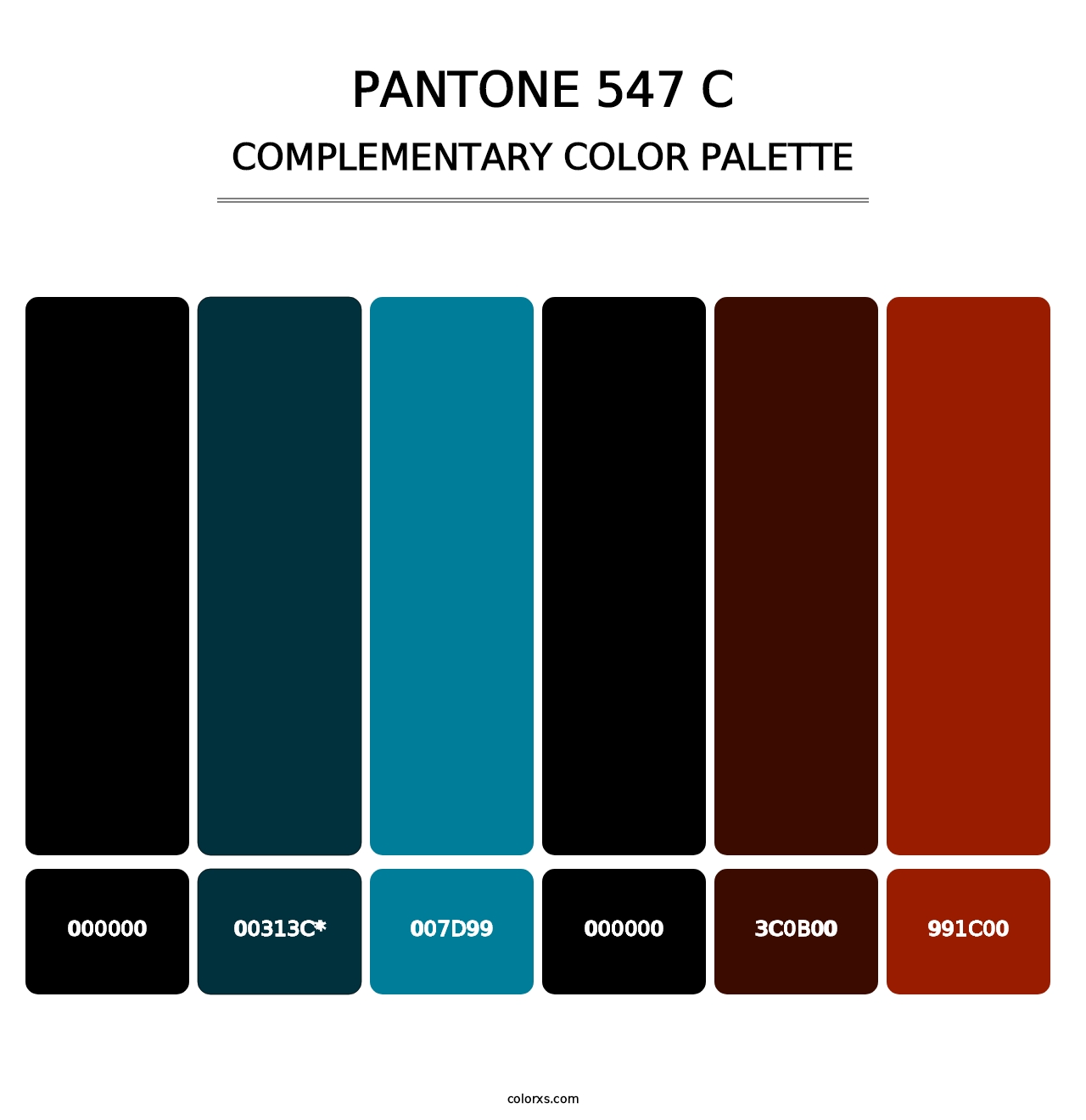 PANTONE 547 C - Complementary Color Palette