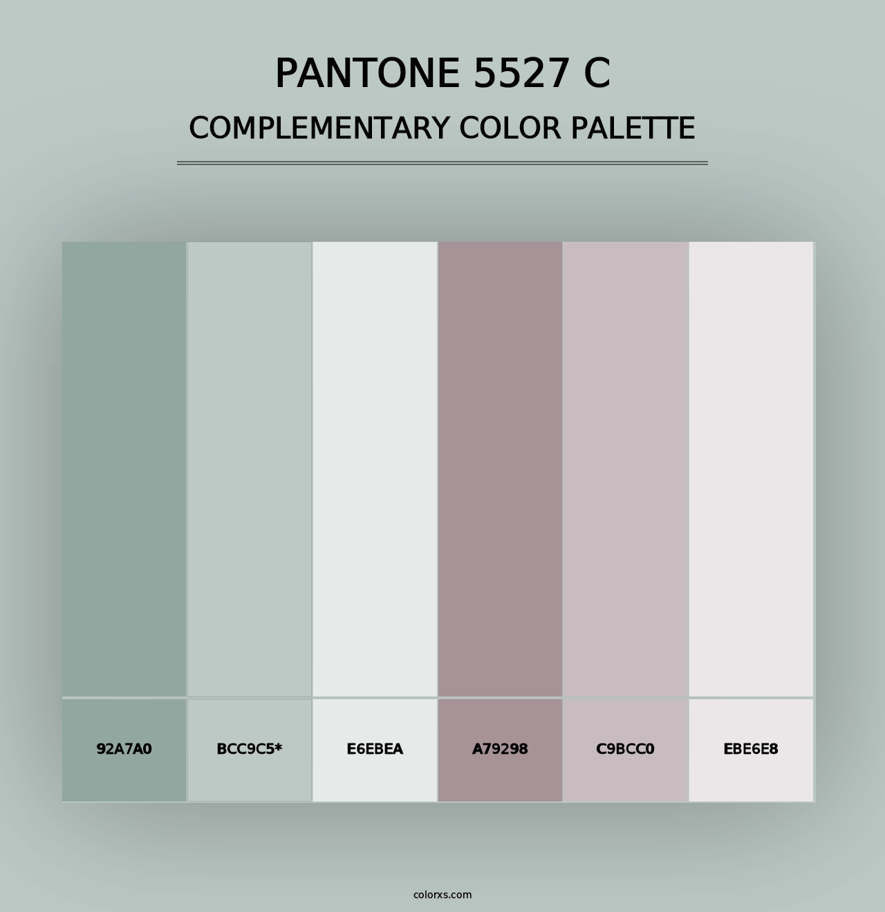 PANTONE 5527 C - Complementary Color Palette