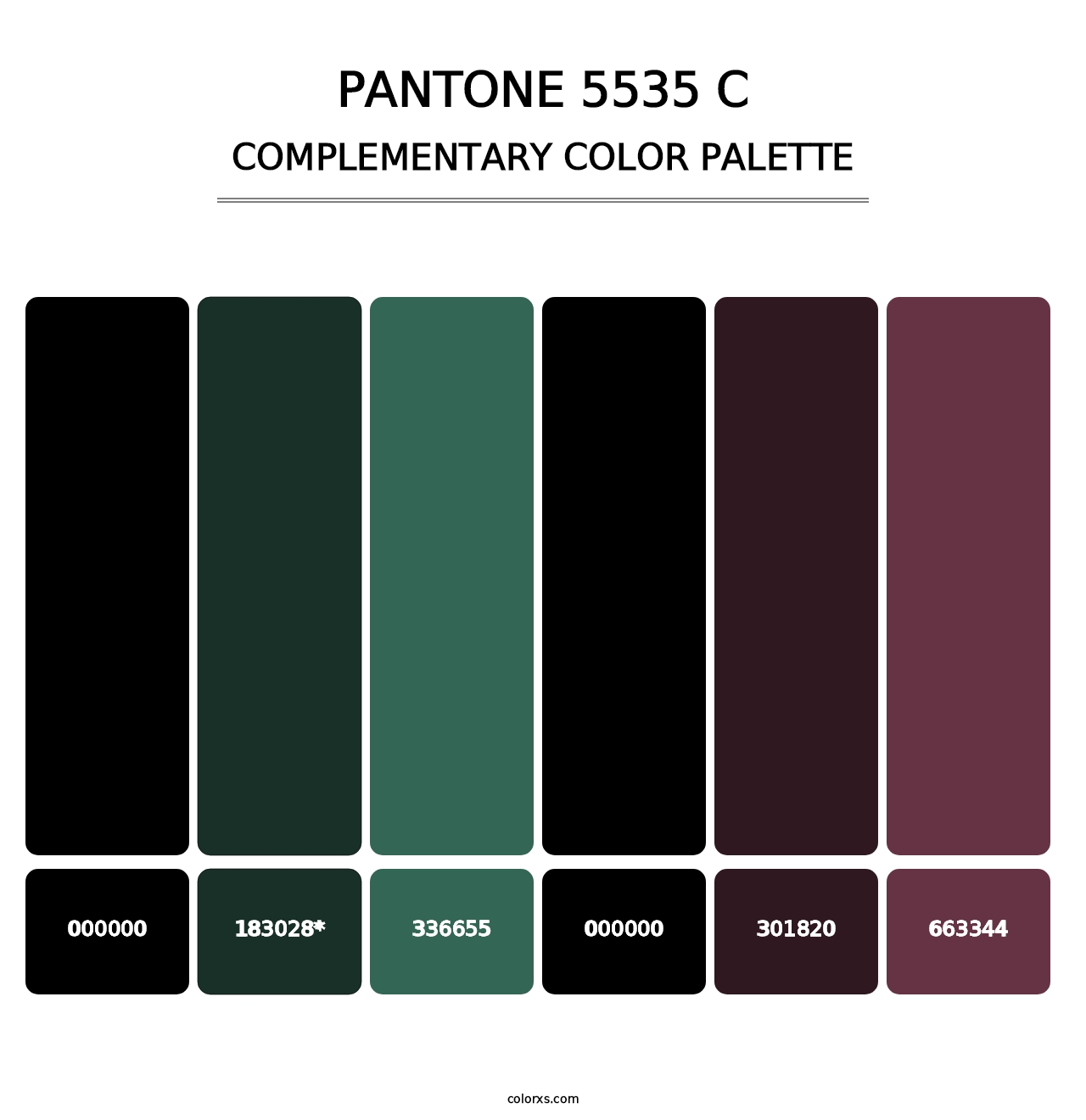 PANTONE 5535 C - Complementary Color Palette