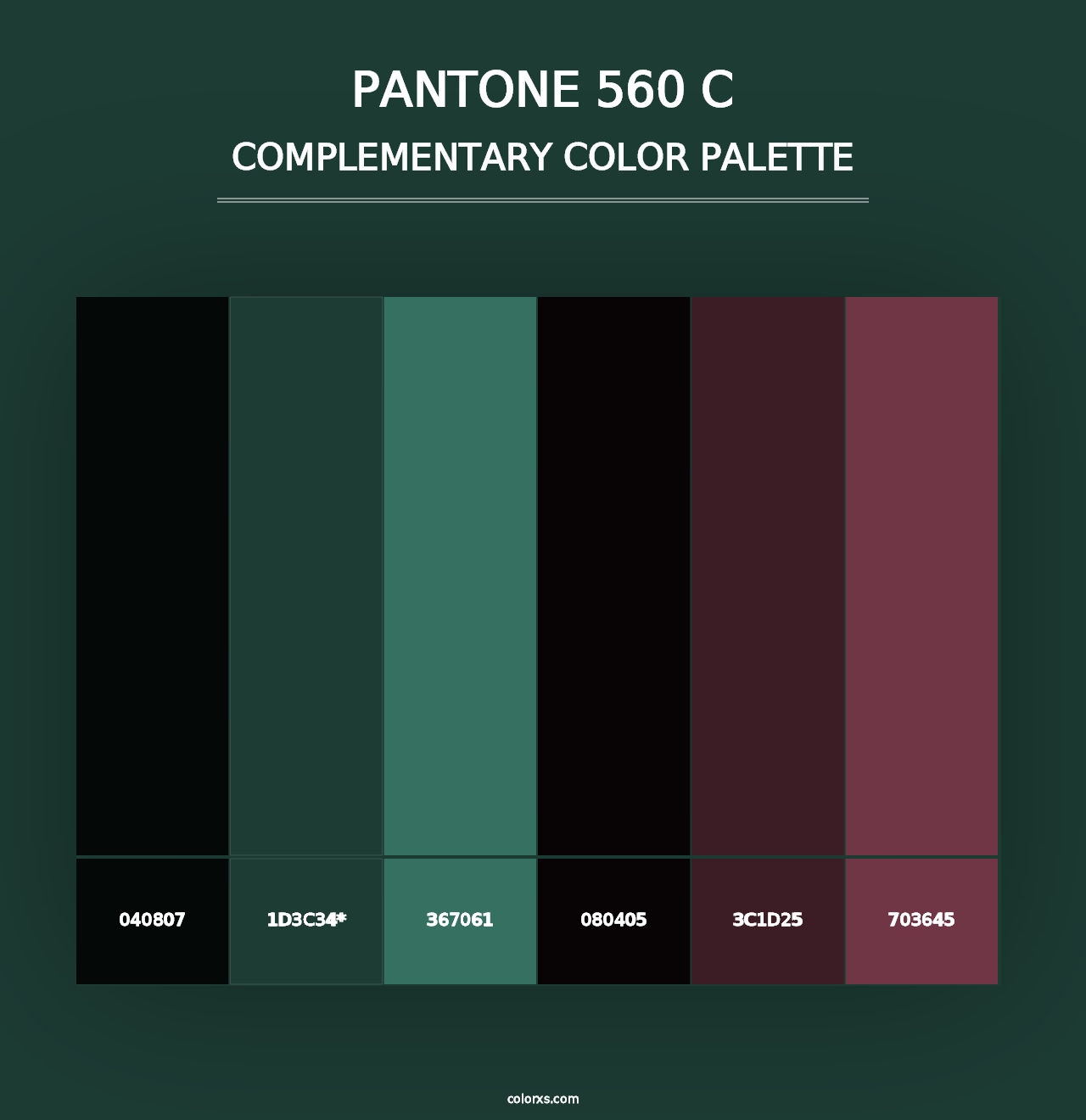 PANTONE 560 C - Complementary Color Palette