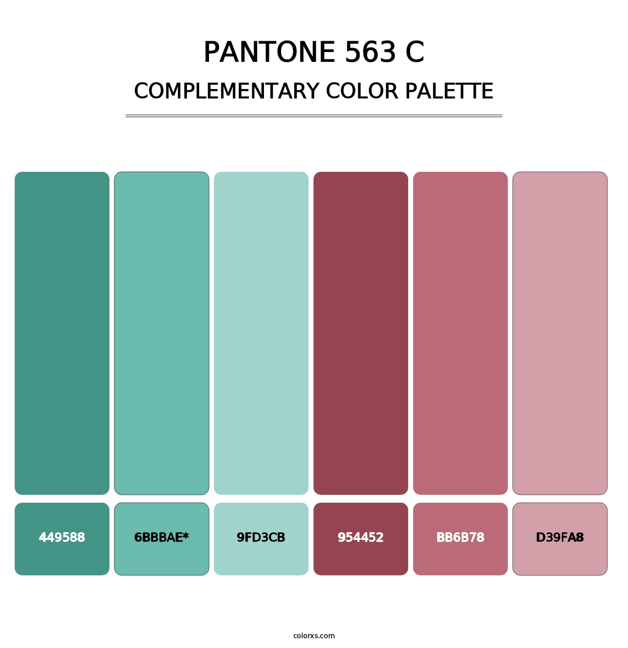 PANTONE 563 C - Complementary Color Palette