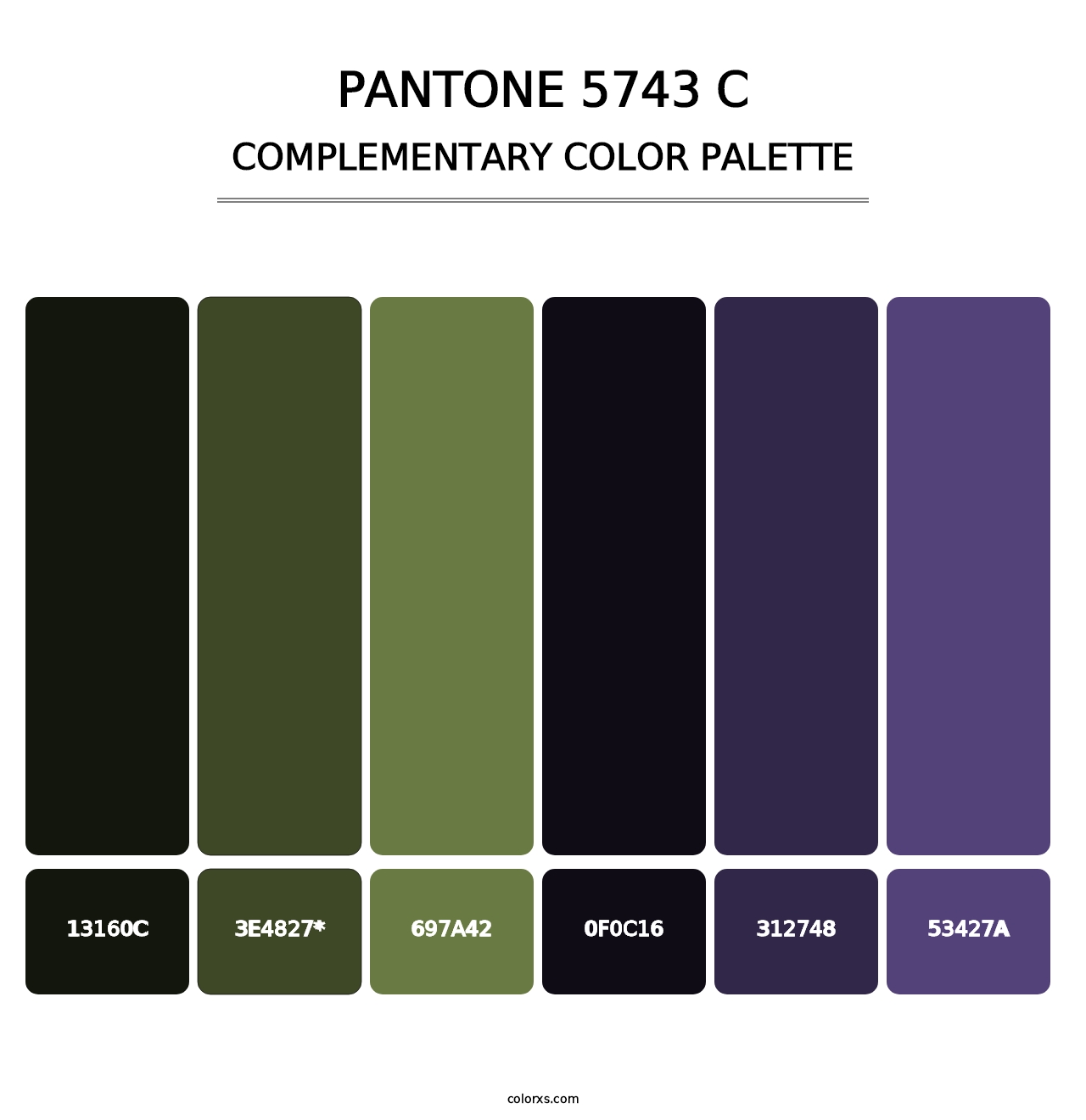 PANTONE 5743 C - Complementary Color Palette