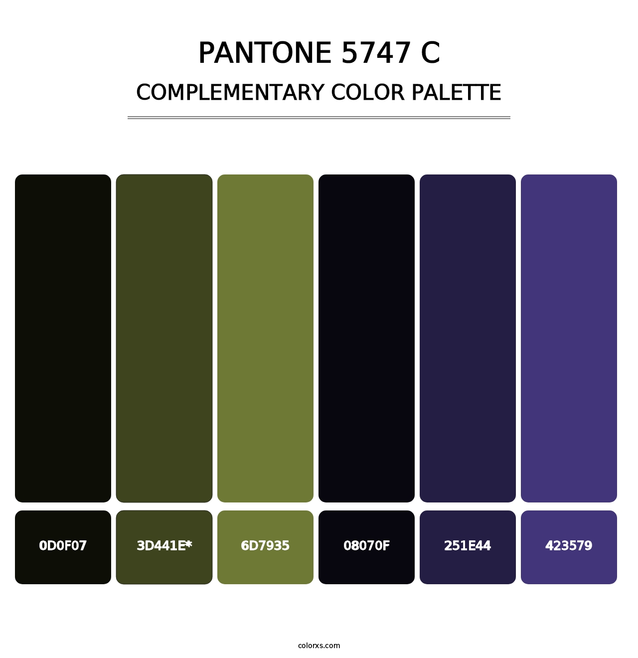 PANTONE 5747 C - Complementary Color Palette