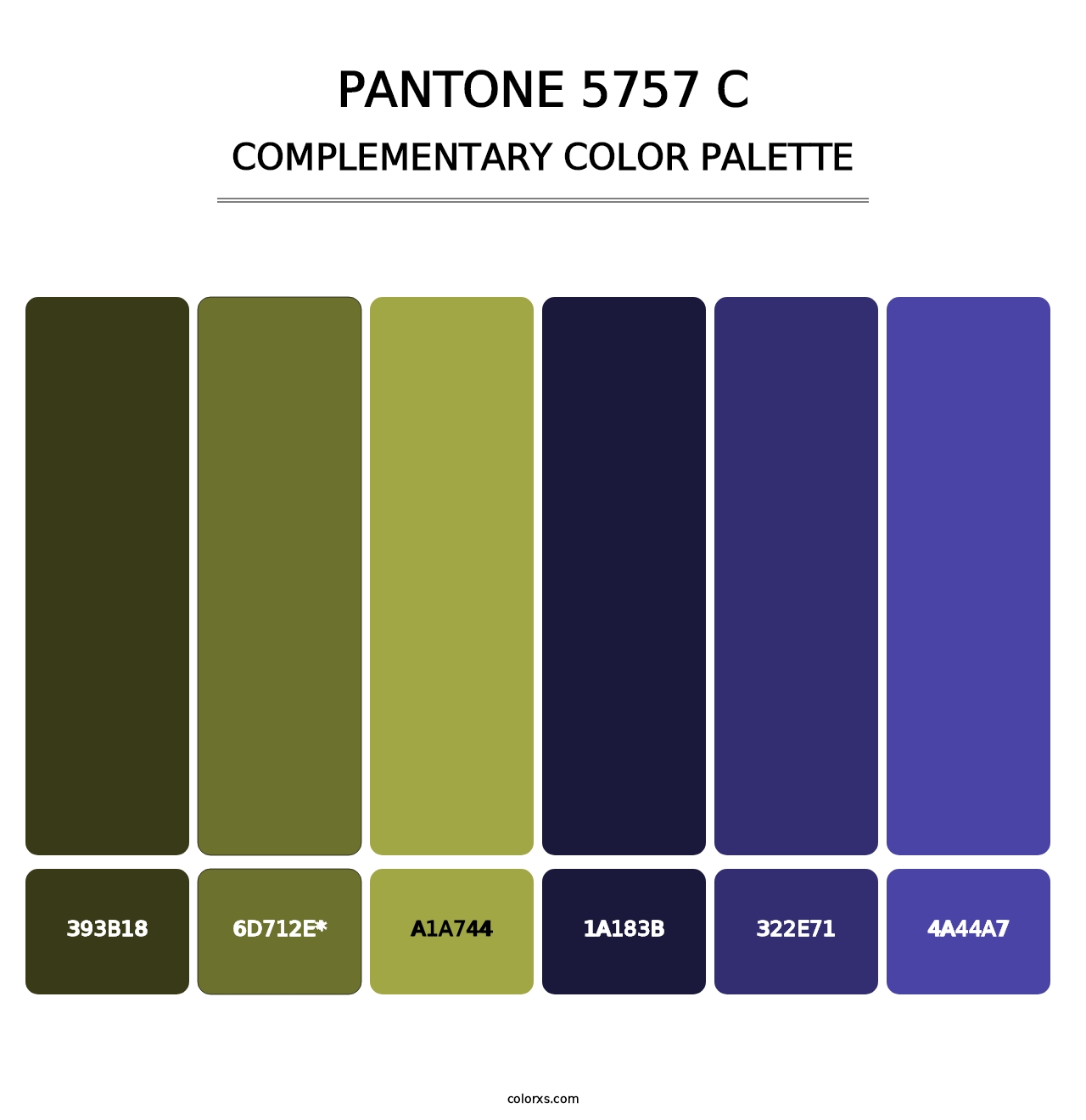 PANTONE 5757 C - Complementary Color Palette