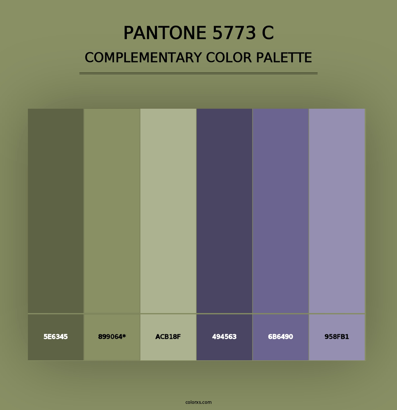 PANTONE 5773 C - Complementary Color Palette