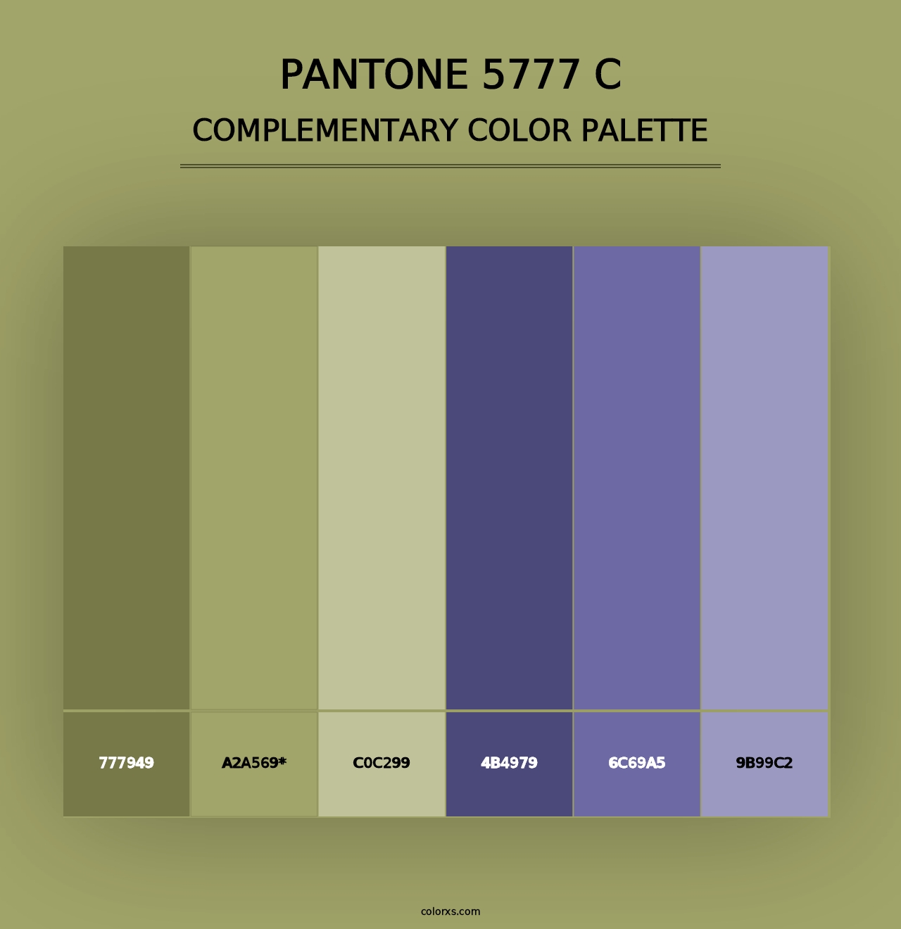 PANTONE 5777 C - Complementary Color Palette