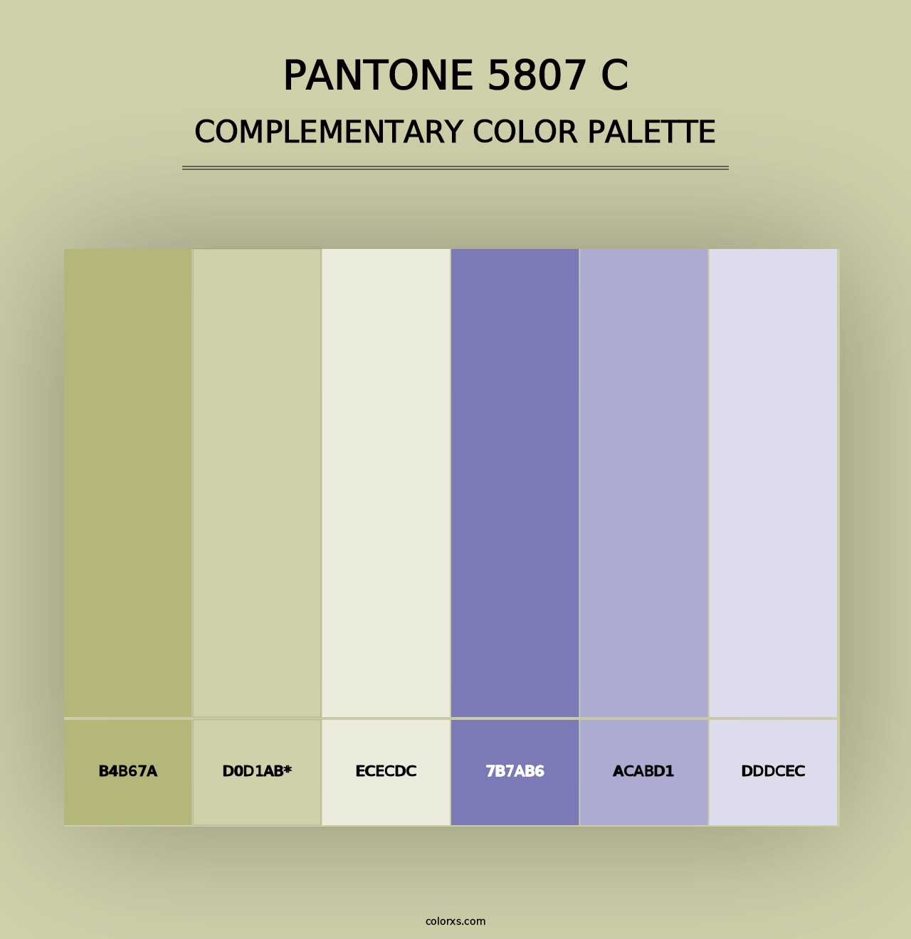 PANTONE 5807 C - Complementary Color Palette