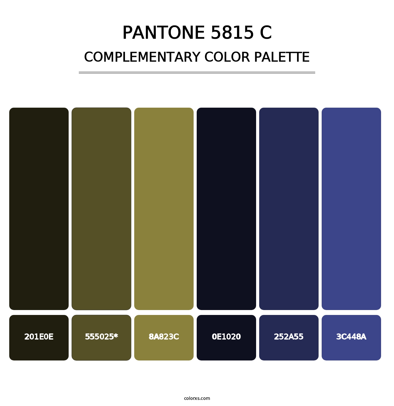 PANTONE 5815 C - Complementary Color Palette