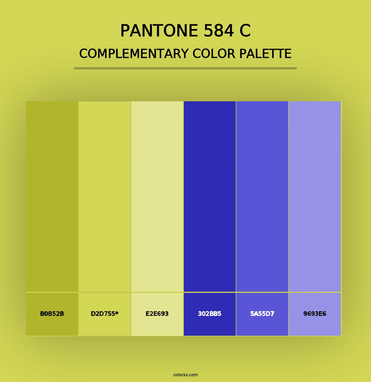 PANTONE 584 C - Complementary Color Palette