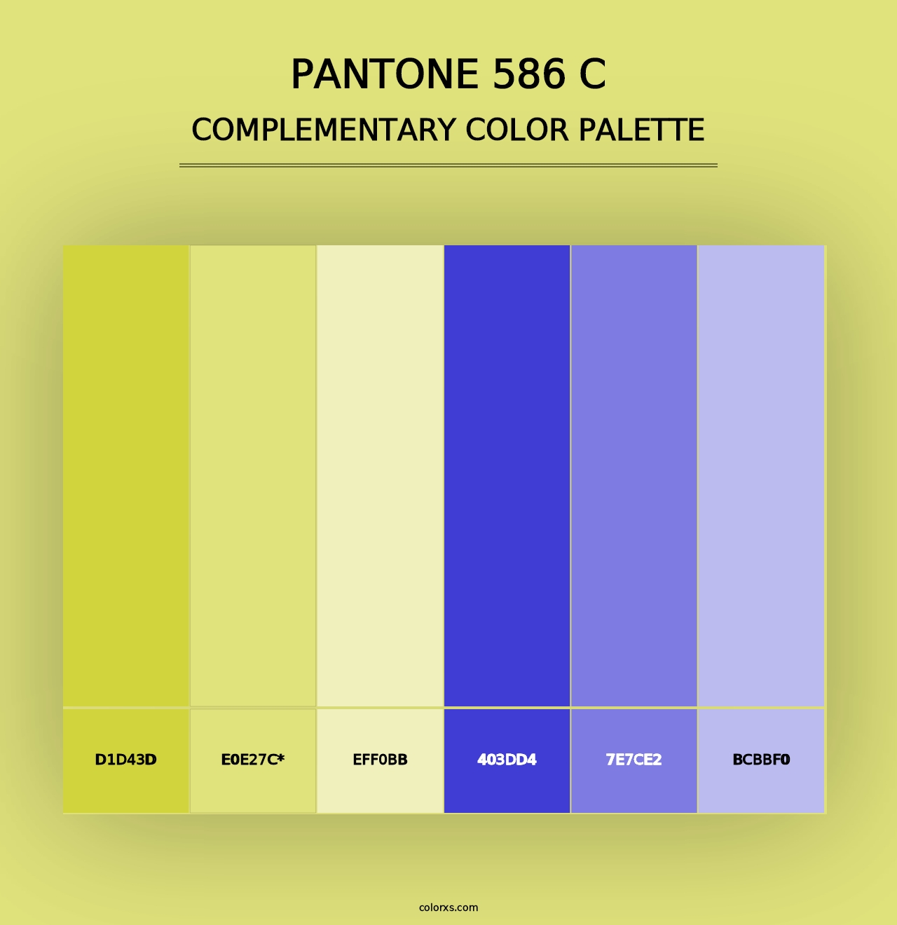 PANTONE 586 C - Complementary Color Palette