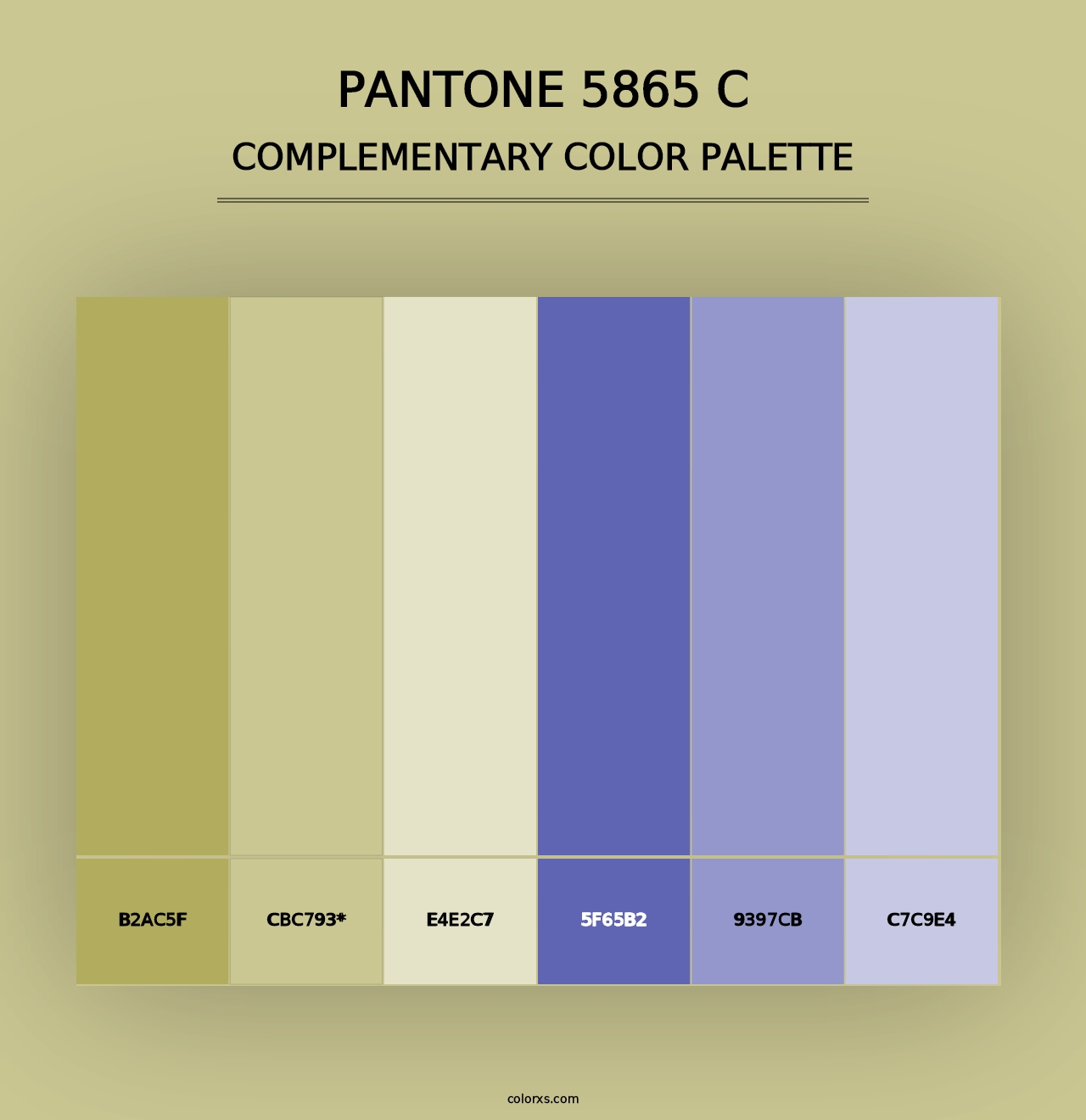 PANTONE 5865 C - Complementary Color Palette