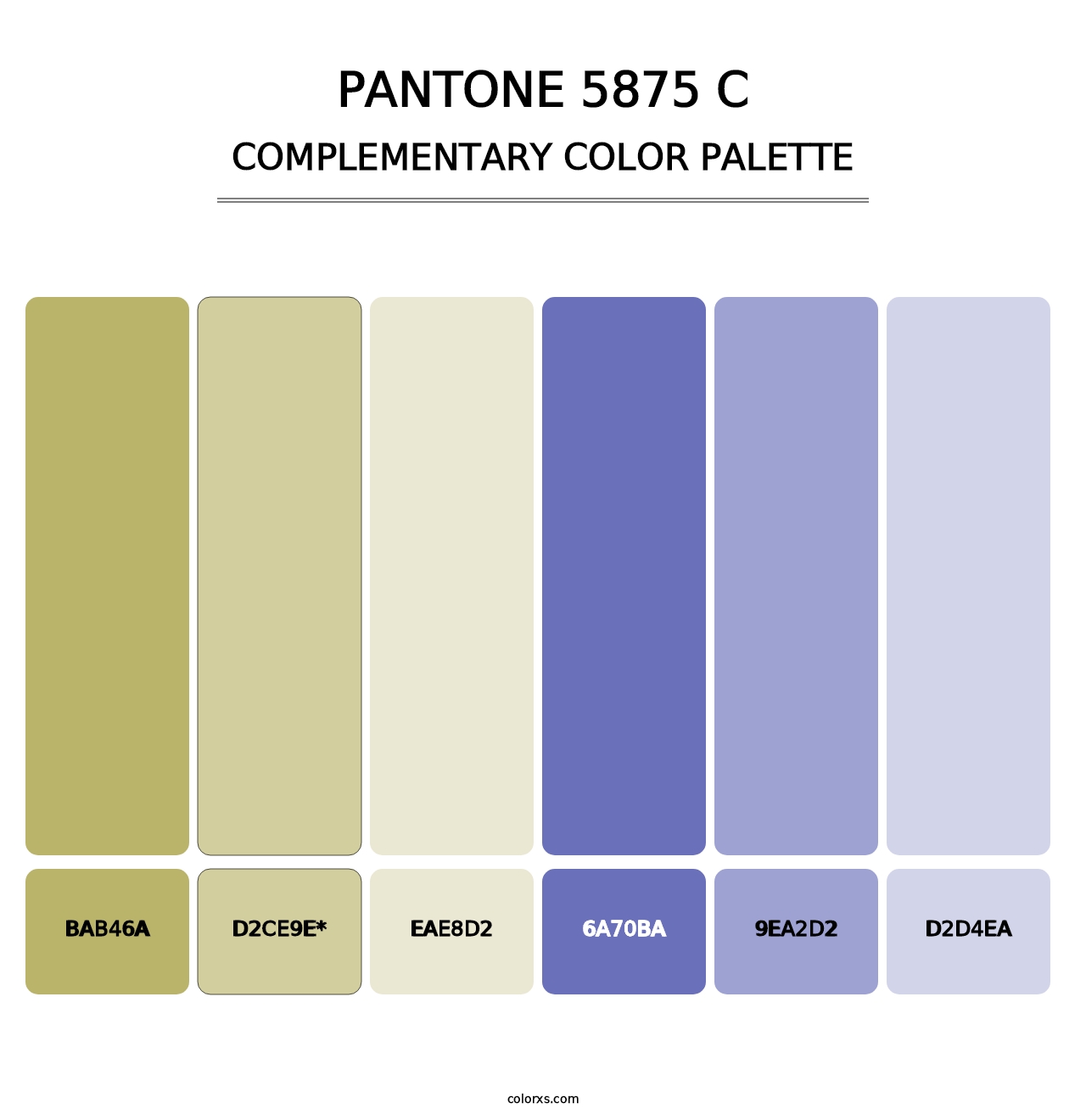 PANTONE 5875 C - Complementary Color Palette