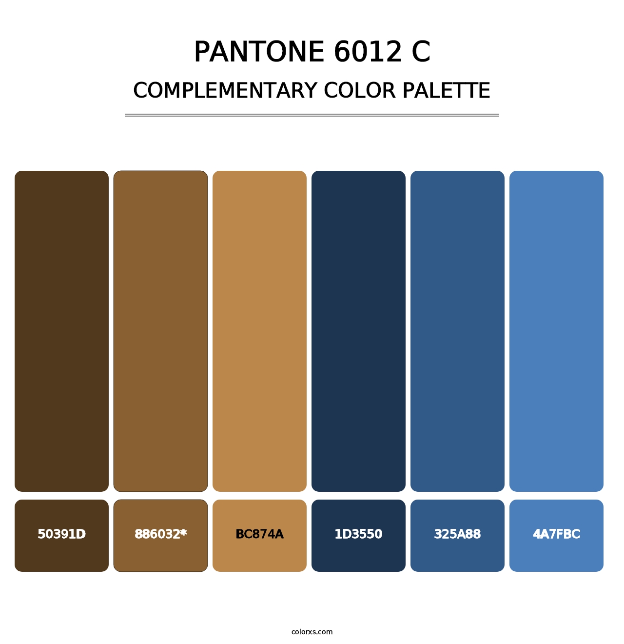 PANTONE 6012 C - Complementary Color Palette