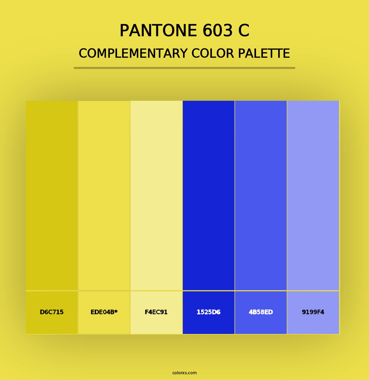 PANTONE 603 C - Complementary Color Palette