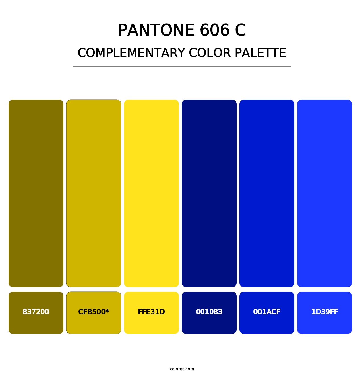 PANTONE 606 C - Complementary Color Palette