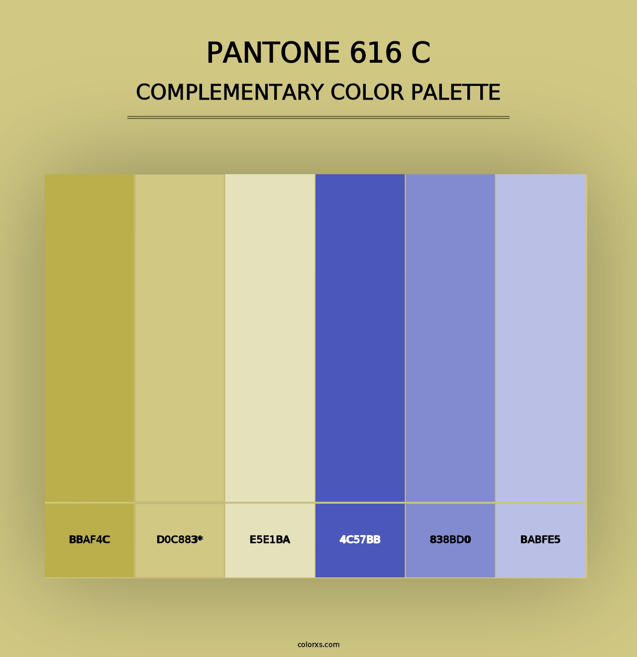 PANTONE 616 C - Complementary Color Palette