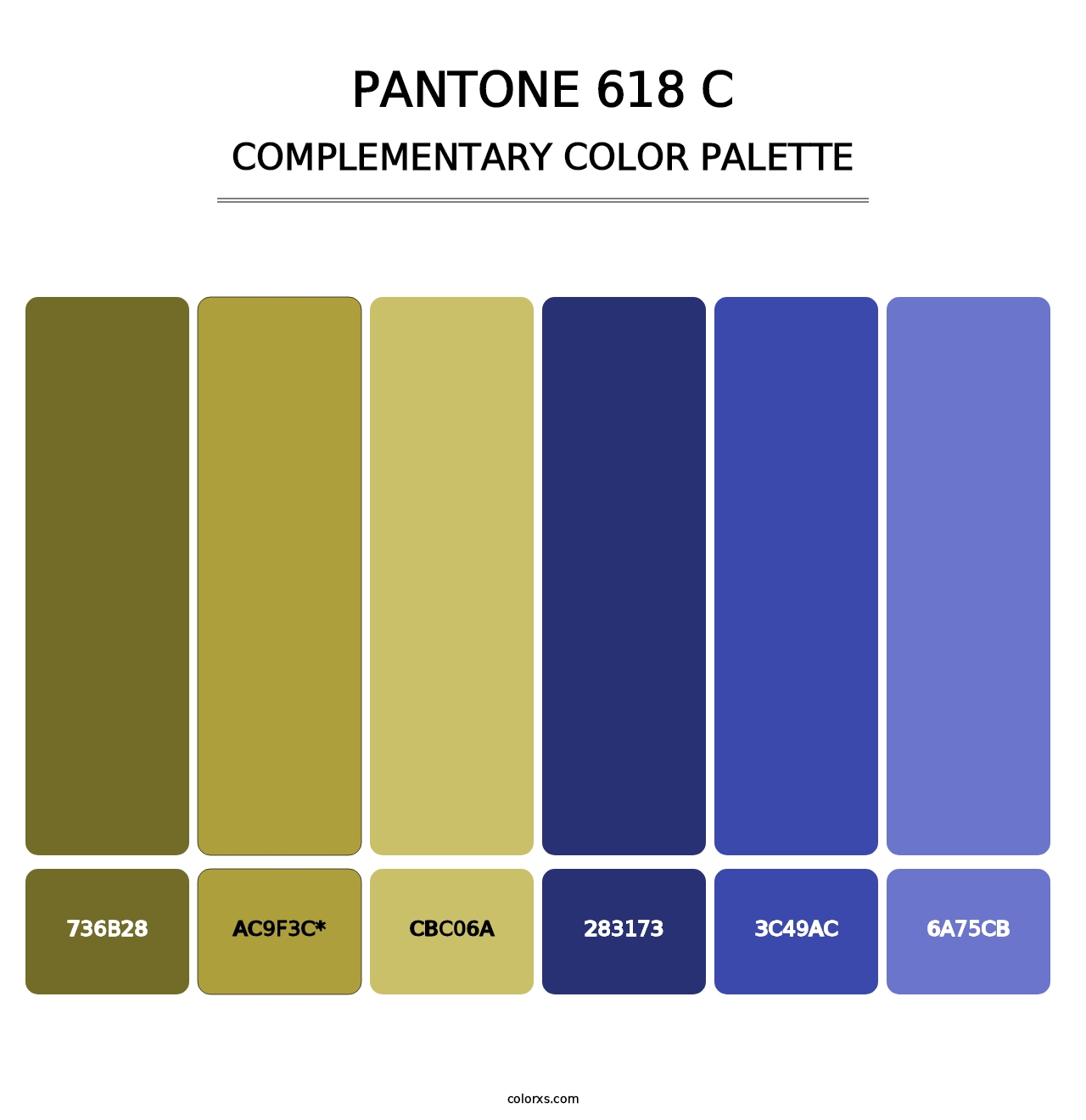 PANTONE 618 C - Complementary Color Palette