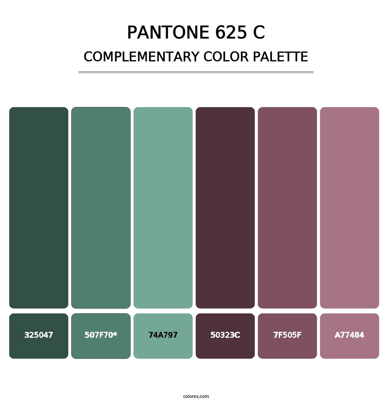 PANTONE 625 C - Complementary Color Palette