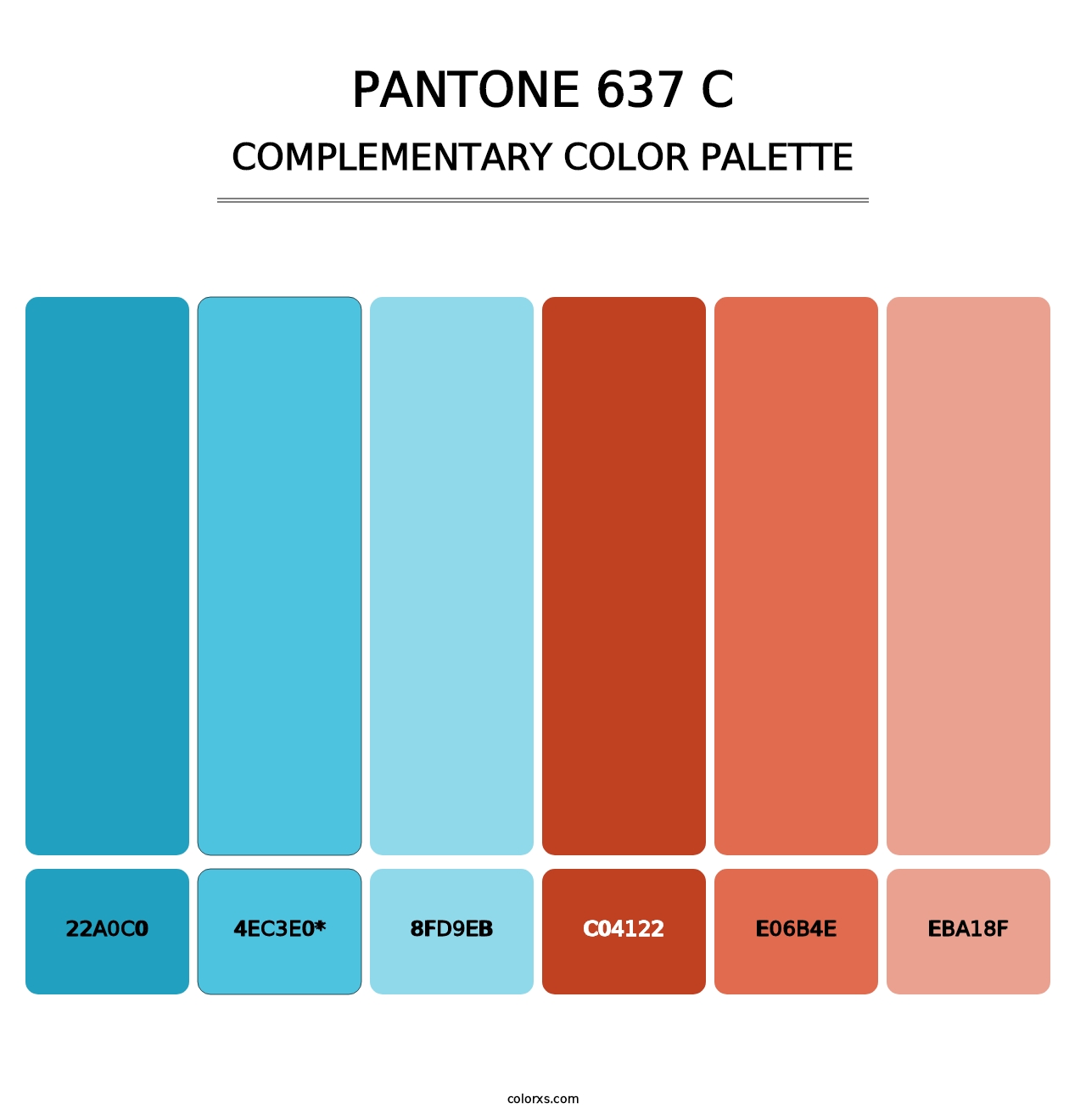 PANTONE 637 C - Complementary Color Palette