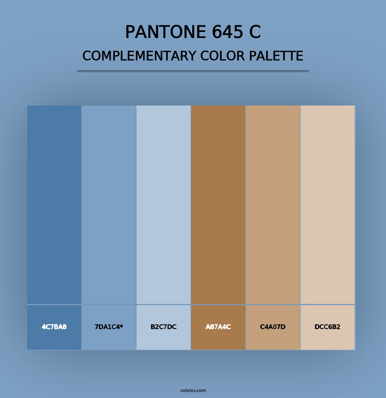 PANTONE 645 C - Complementary Color Palette