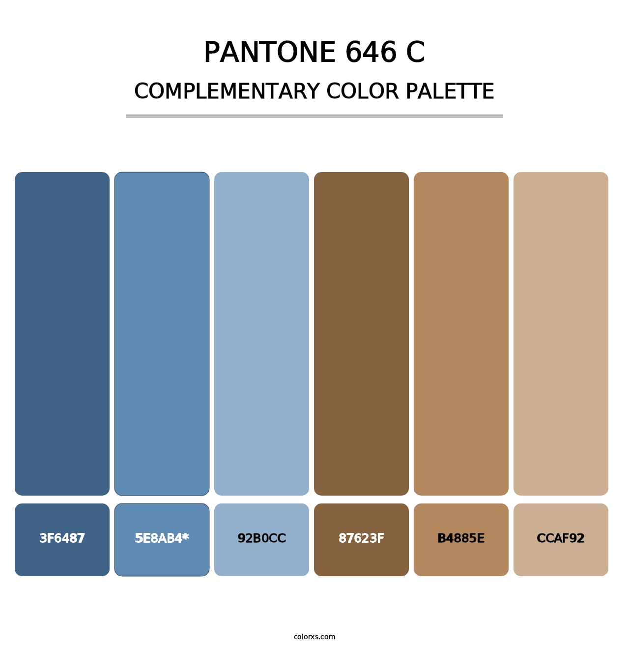 PANTONE 646 C - Complementary Color Palette