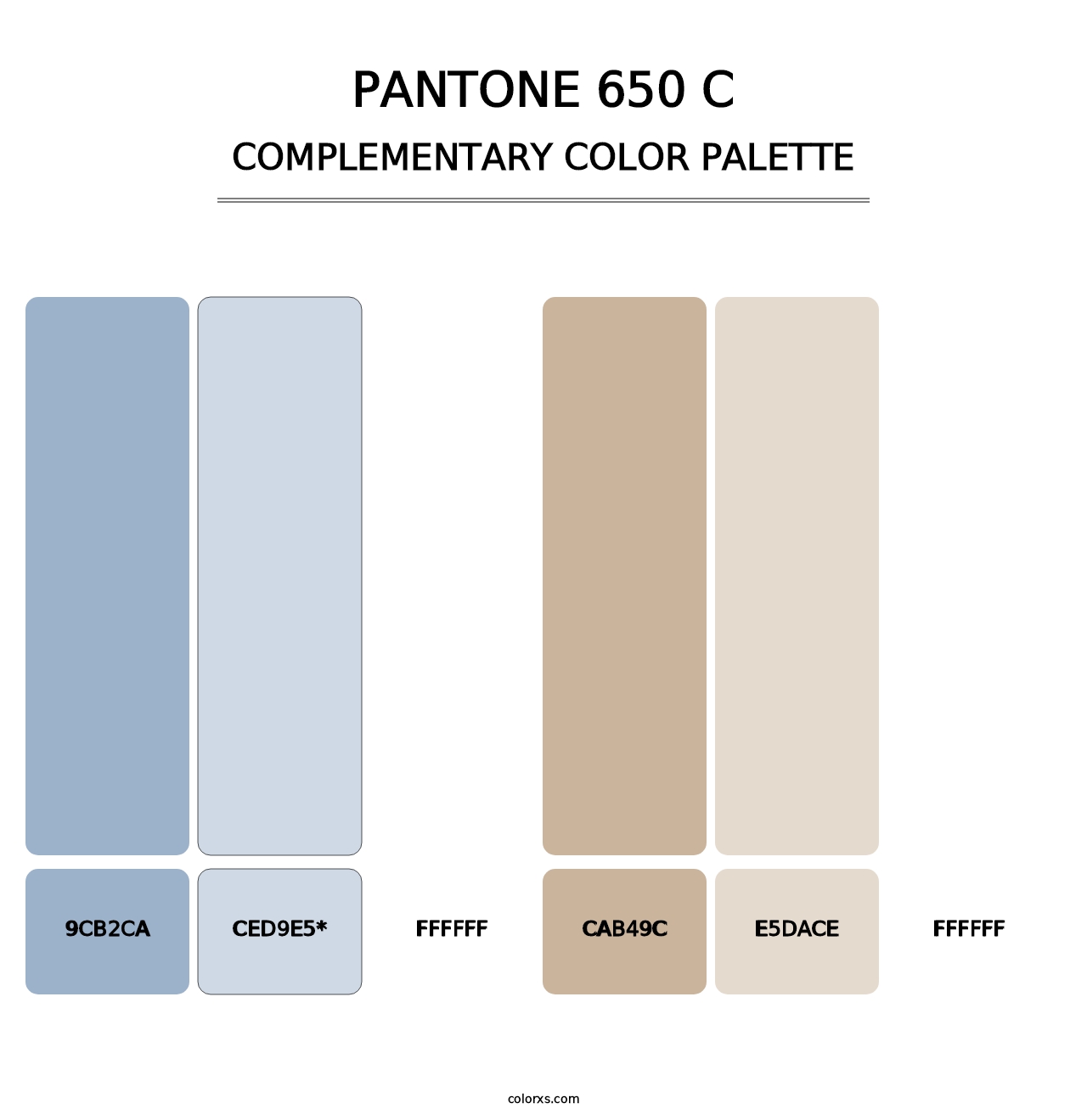 PANTONE 650 C - Complementary Color Palette