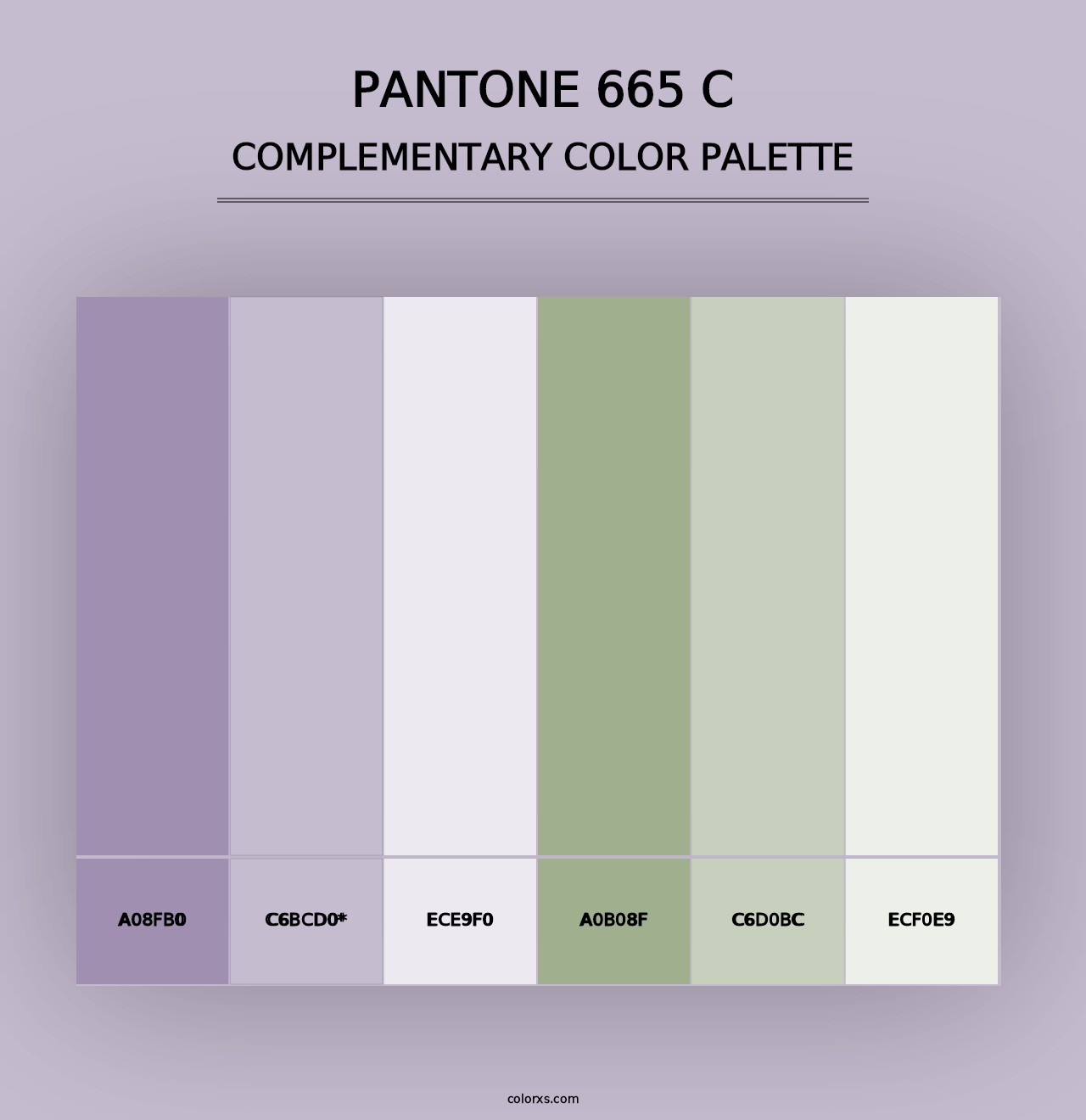 PANTONE 665 C - Complementary Color Palette