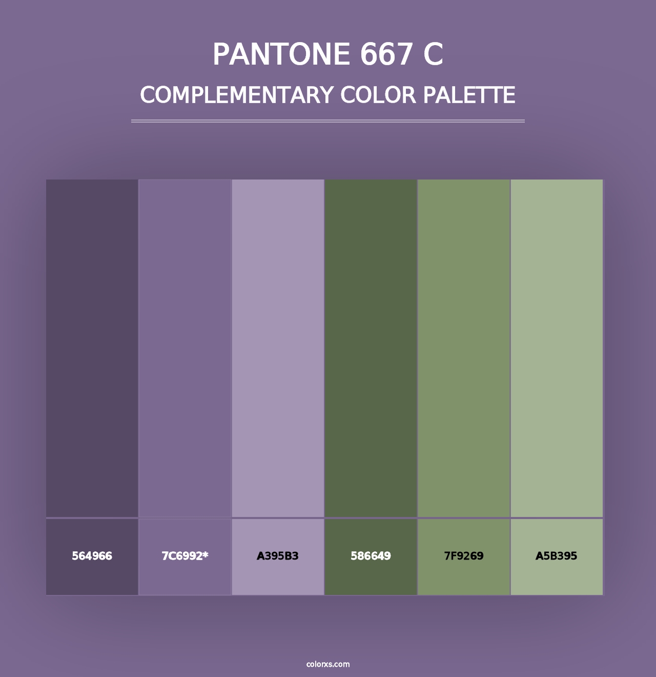 PANTONE 667 C - Complementary Color Palette