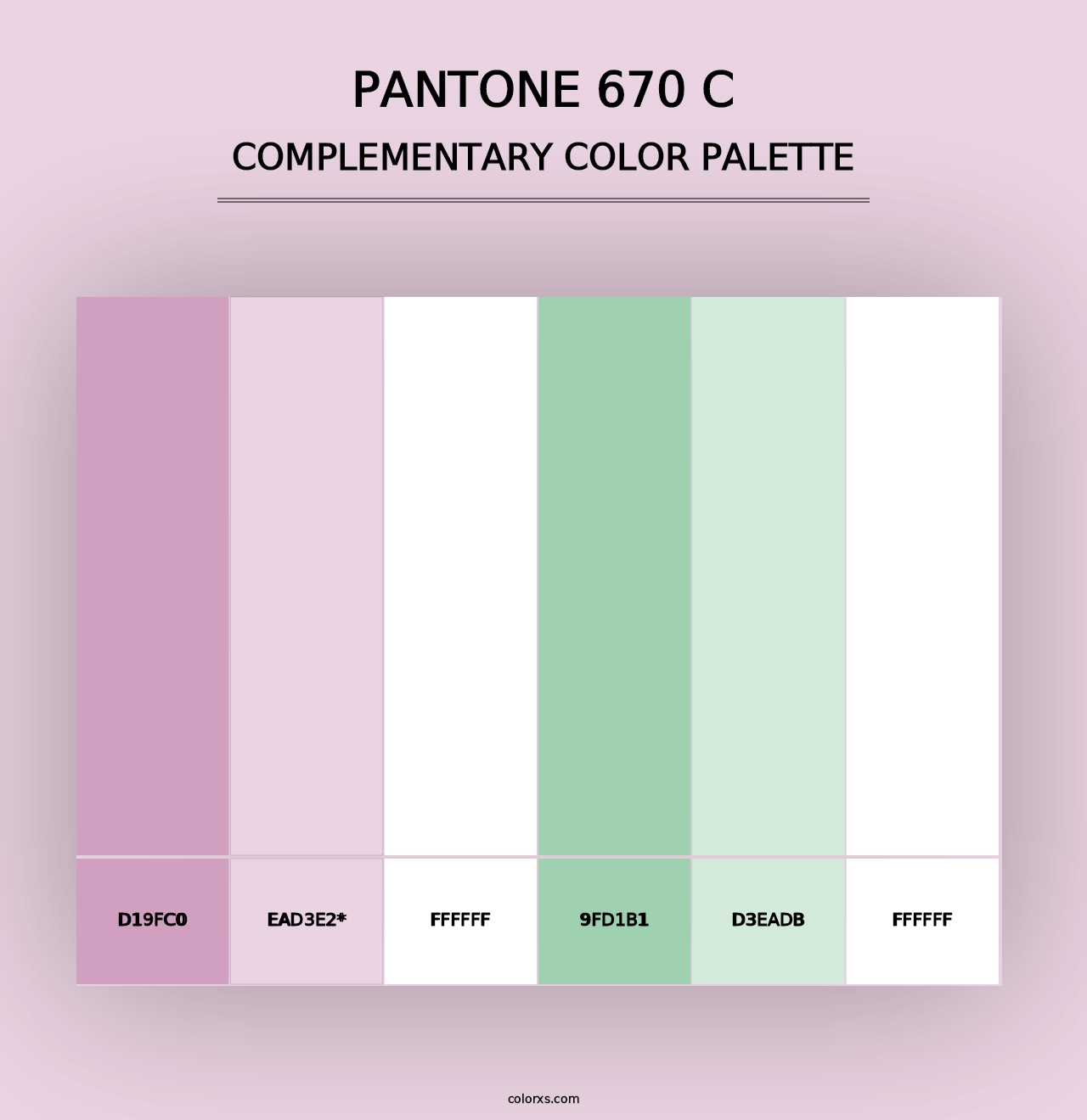 PANTONE 670 C - Complementary Color Palette