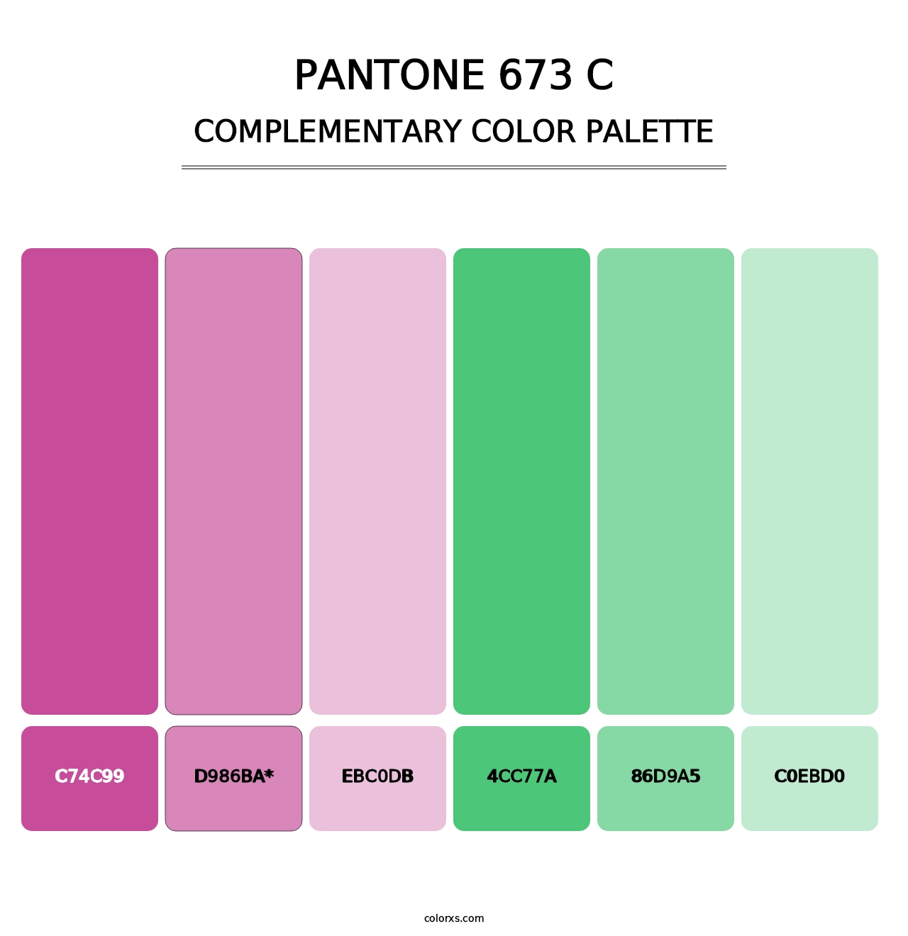 PANTONE 673 C - Complementary Color Palette