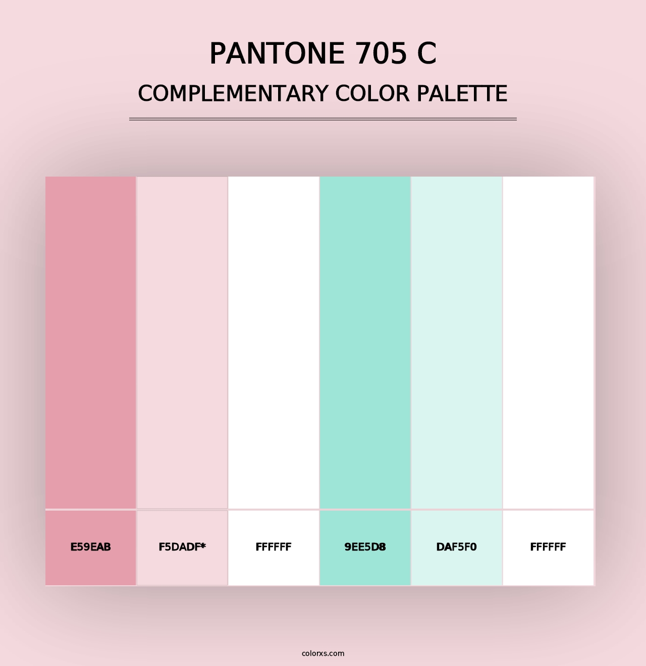 PANTONE 705 C - Complementary Color Palette