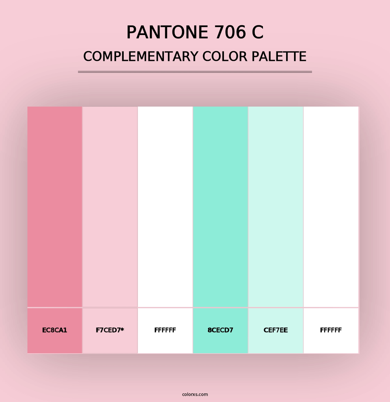 PANTONE 706 C - Complementary Color Palette