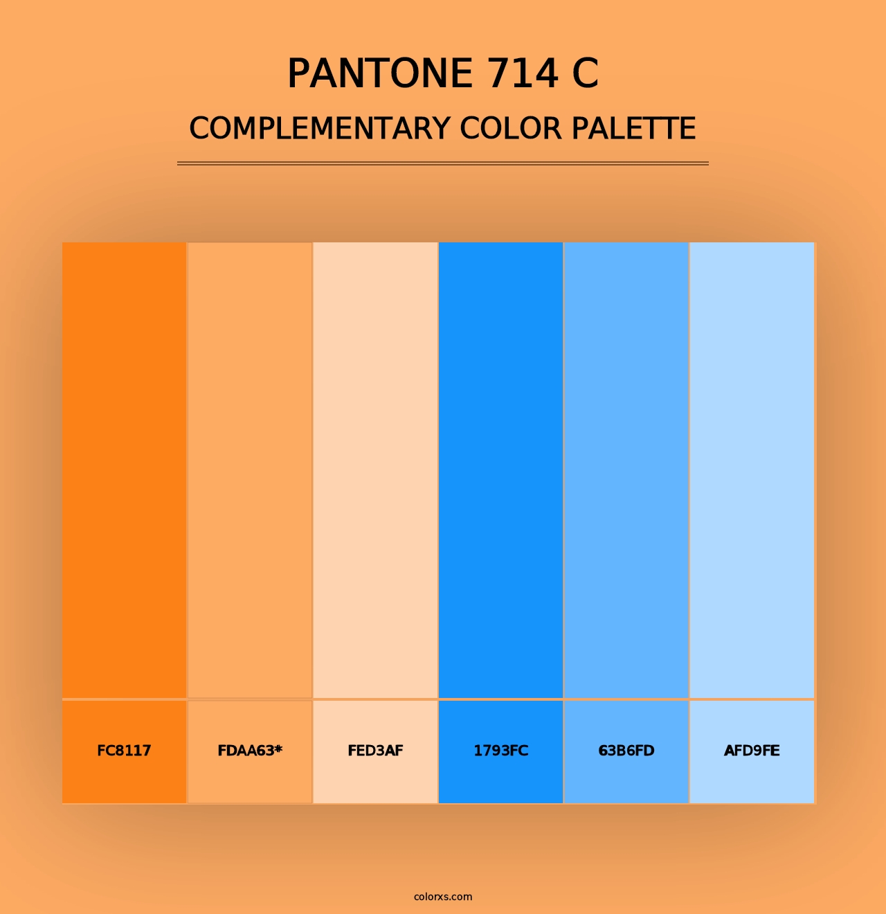 PANTONE 714 C - Complementary Color Palette