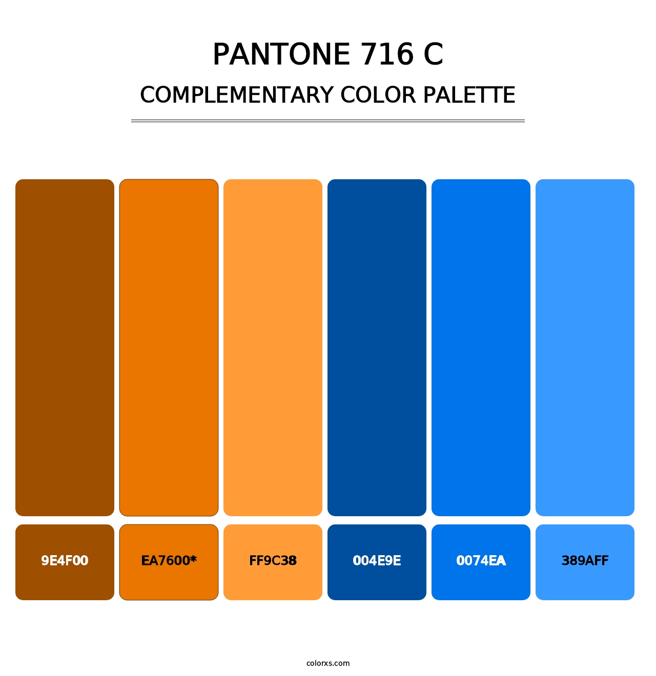 PANTONE 716 C - Complementary Color Palette