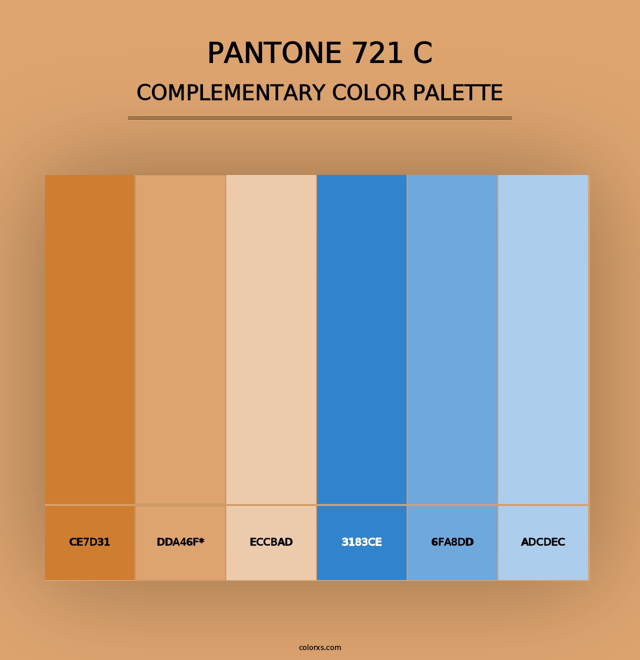 PANTONE 721 C - Complementary Color Palette