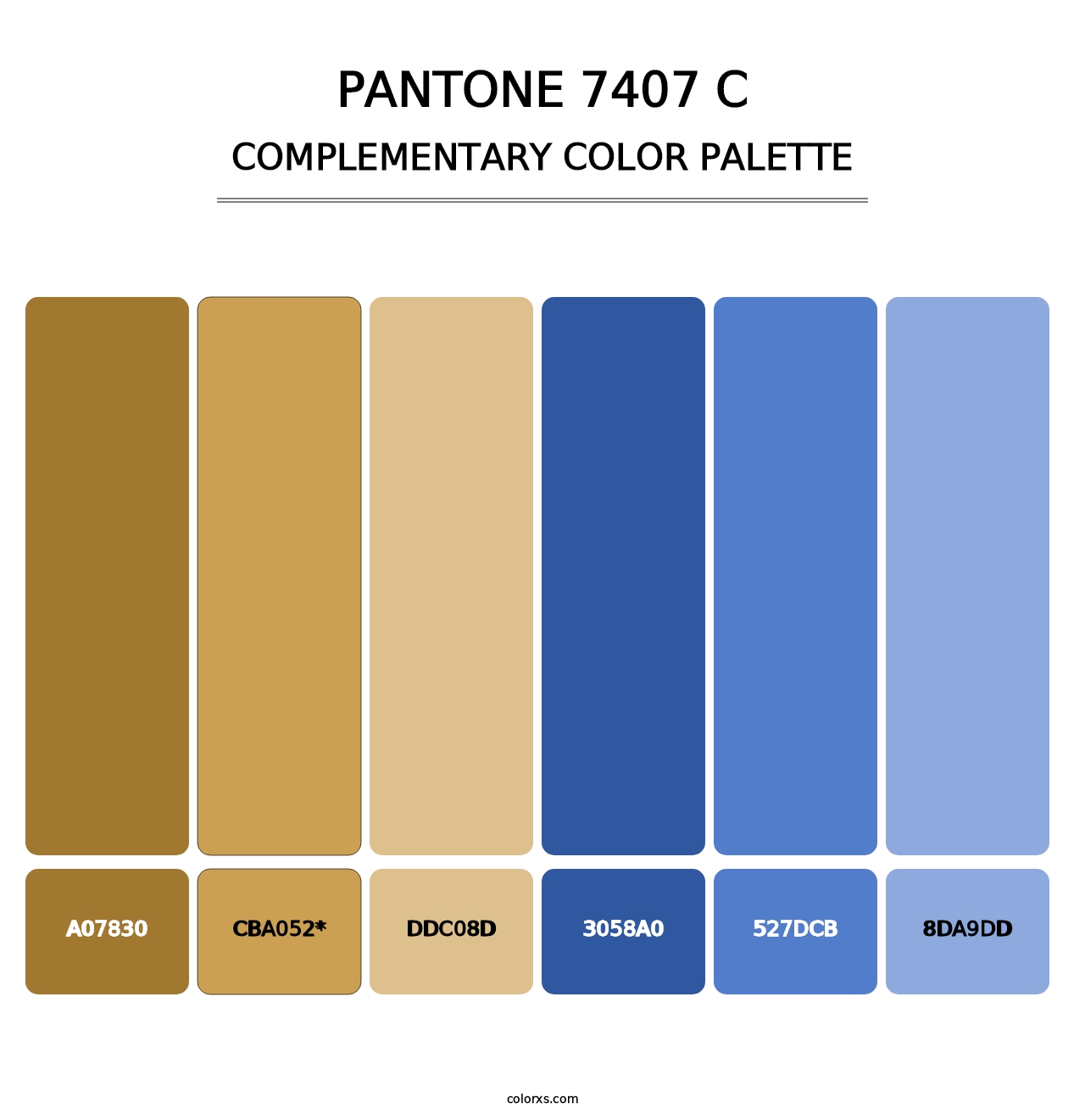 PANTONE 7407 C - Complementary Color Palette