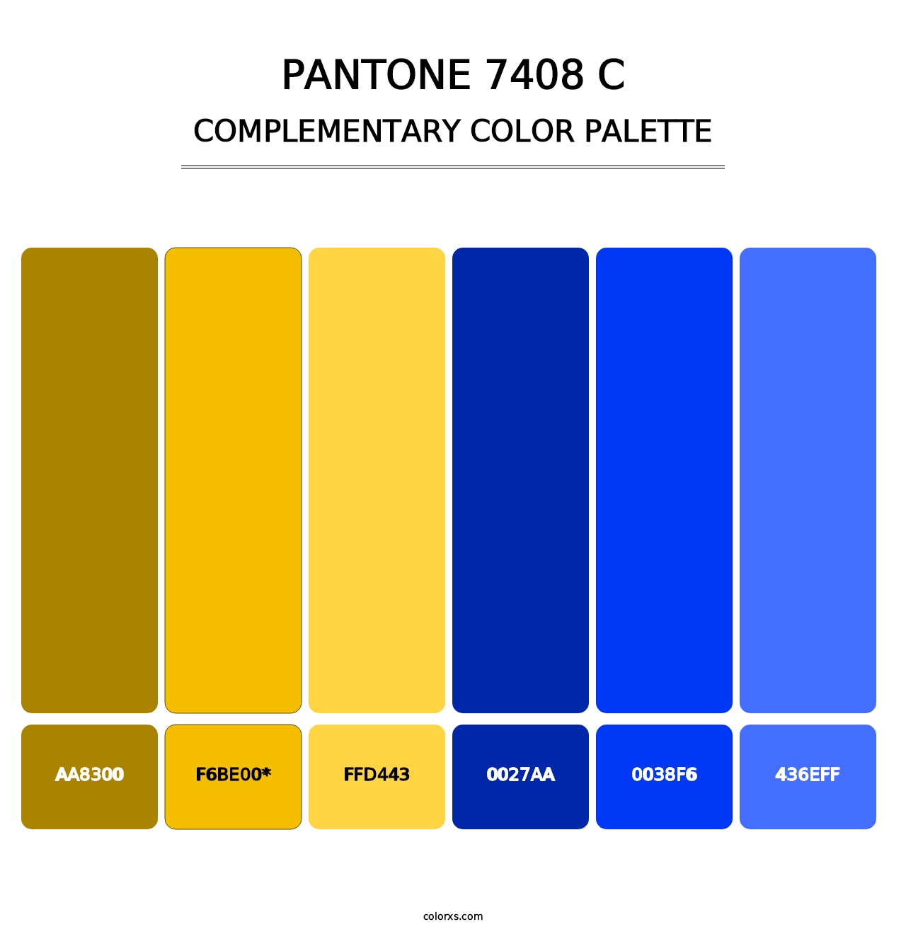 PANTONE 7408 C - Complementary Color Palette